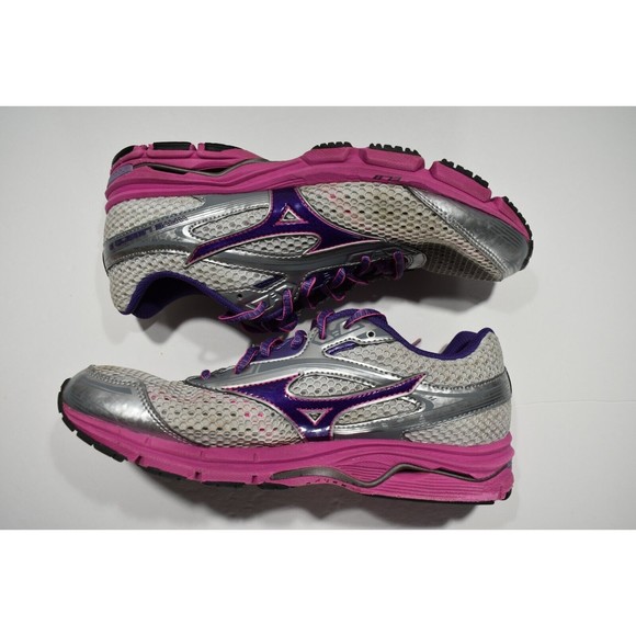 Mizuno Women's Wave Legend 3 Running Shoes Pearl/Gray/Pink/Purple Size 9.5 - Picture 5 of 12